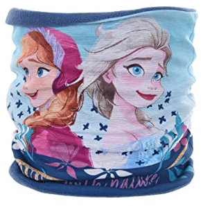 Sun City Frozen - Die Eiskönigin Schal Kinder | Loop | Geschenke für Mädchen | Schlauchschal | Anna und Elsa | Rundschal | Winter | gefüttert mit Fleece | Halstuch (Lila)