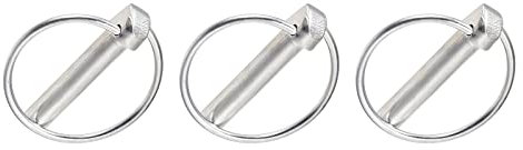 METALLIXITY Klappsplint mit Ring (11mmx54mm) 3Stk Karbonstahl Klappe Stifte Sperre Klammern Verschluss Pin - für House Aufbau Traktoren Anhänger Lkw Rasenmäher Wagen