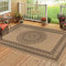 HomebyHome Outdoor Teppich Wetterfest 140 x 200 cm Natur Sisal und Jute Optik - Balkon Teppich Wasserfest Vintage Design Pflegeleicht - Waschbarer Teppich Küche, Garten, Terrasse und Camping