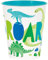 Unique 75807 Lot de 4 gobelets réutilisables en plastique Motif dinosaure Bleu/vert 295 ml