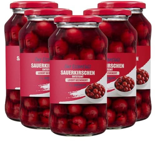 by Amazon Sauerkirschen entsteint und leicht gezuckert, 680g (Packung mit 5)