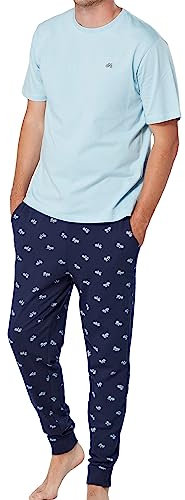 The Essentials Wardrobe Mens TEW Long Pyjamas - Short Sleeves - Bike - Medium