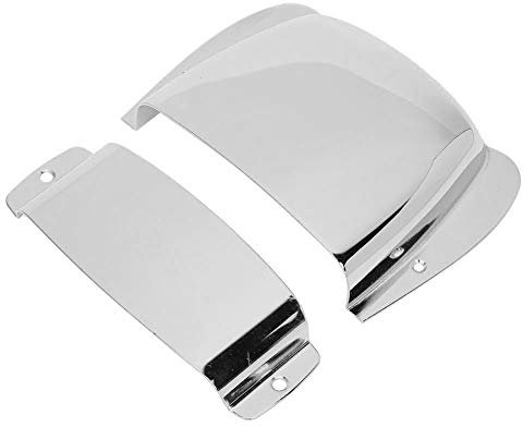 Pickup Bridge Cover Set Zink Aschenbecher Cover Set P Bass, Bass Bridge Alloy Bass Schutzhülle für PB E-Bass, Ausgestattet mit 4 Befestigungsschrauben (Silber)