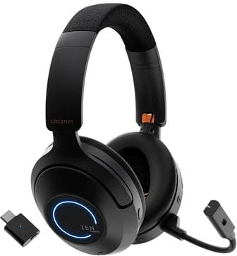CREATIVE Zen Hybrid Pro (Classic) Wireless Over-ear Headphones with LE Audio, BT-L3 Wireless LE Audio Transmitter and Boom Mic, with Up to 100 Hours, Hybrid Active Noise Cancellation, Ambient Mode