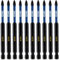 10 x Rennie Tools 100mm Long PZ1 Impact Screwdriver Driver Bits Set. Heavy Duty PoziDriv POZI No.1 Magnetic Screwdriver Bit Set. PZ1 Impact Driver Bits Pozidrive Screw Accessories.