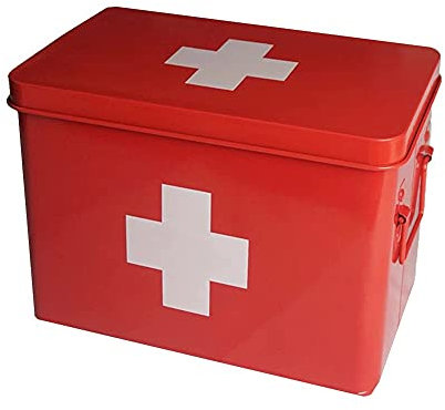 Armadietto dei medicinali Scatola medica Cassetta di pronto soccorso per la casa Scatola di immagazzinaggio con scomparti Scatola di plastica con scomparti Scatola di pronto soccorso