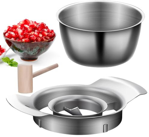 Xujuika Pelador Manual De Granadas, Desgranadora De Granada con Tazones, Herramienta De Pelado De Granada De Frutas De Cocina, Herramienta para Pelar Granadas Y Frutas De Cocina, Fácil Desmontaje