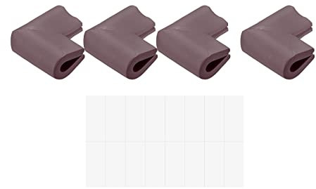 sourcing map Corner Guards Edge Protectors, 24Pack U Foam Safety Bumper W Self-Adhesive Tape Furniture Corner Table Edge Guard, 2.16x1.38x0.315, Brown