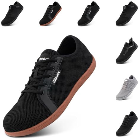 Hitmars Barfußschuhe Herren Barfuss Schuhe Damen Outdoor Zero Drop Minimalistische Leicht Traillaufschuhe Zehenschuhe N2 Braun 38 EU