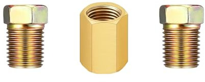 Lily Brown Raccords de frein en cuivre, filetage 3/8-24, pour tuyau de frein 3/16