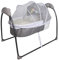 CHFUNE Elektrische Babywippe mit Plüschtier-Anhänger 100-240V - für weniger als 14 Monate Max. 9kg Komfortables Wiegen für Ihr Kleines (Grau)