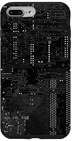 iPhone 7 Plus/8 Plus Motherboard Microchip Circuit Black IT Computer Background Case