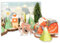 Papierdrachen Adventskalender Schlitten - Faltschachteln- Häuschen - Advent - zum selbst Basteln und Befüllen - Weihnachtsdekoration - für Erwachsene und Kinder - Set 01