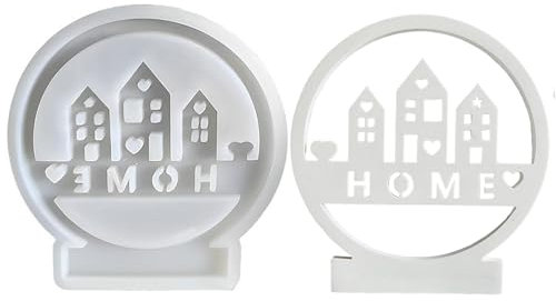 Silikonform Haus - Runde Gießform für Kerzenhalter und Ornamentformen - DIY Kunsthandwerk - Silikonformen Gießformen für Harz, Silikonform haus gips
