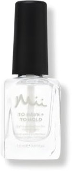 Mii Cosmetics To Have + To Hold Nail Polish Base Coat for Normal Nails | Quick Dry Protecting & Strengthening Base Coat to Support Nail Growth | Nail Care Treatment for Long-Lasting Manicures | 14ml