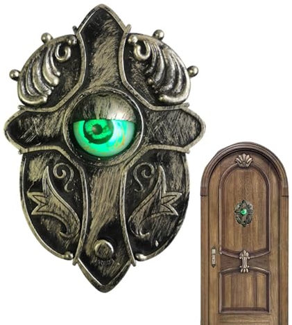 Spukende Türklingel,Halloween-Türklingel-Dekoration - Halloween-Türklingel-Dekoration mit Ton und Licht | Aufhängungsloch-Design, Spukhaus-Dekoration für Tür, Wand, Zuhause,