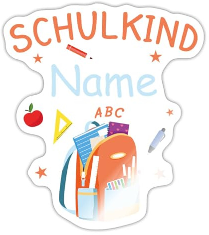 Einschulung Schulkind Mit Namen Personalisiert Sticker Aufkleber