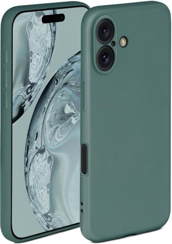 ONEFLOW Soft Case für iPhone 16 Hülle aus Silikon mit Kameraschutz, Silikonhülle mit erhöhtem Schutz fürs Display, Backcover Schutzhülle, weiche Handyhülle, Petrol