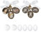HOBBIESAY 2 Stück 70mm Hochzeitsstrauß Foto Charm Legierung Hochzeitsstrauß Anhänger Dekorationen Mit Verschlüssen Und Ovalen Cabochon Haltern Aus Glas Mit Anhänger Im Schleifenknoten Stil