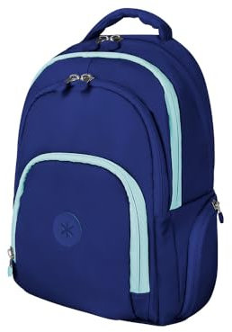 Antartik Rucksack mit mehreren Taschen, 19 l, Fach für Laptop und Tablet, Marineblau, 450 x 160 x 300 mm, Marineblau, L, Casual