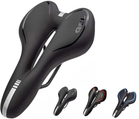 Naturvibes Fahrradsattel SpeedGel, MTB-Sattel 3.0 Herren Bequem (Asphaltschwarz)