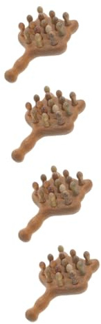 DEARMAMY 4 Teiliges Massagewerkzeug Dusche Kopfhautmassagegerät Breiter Zahnkamm Haarbürste Haustier Massagegerät Kopfhautmassagebürste Haar Kopfhautmassagegerät Massagekamm