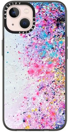 CASETiFY Compact iPhone 13 Case [2X Military Grade Drop Tested / 4ft Drop Protection] - Confetti Sprinkles - Clear Black