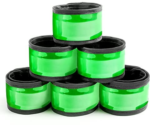 esonstyle 6 Pack LED Leuchtende Slap-Armbänder | Reflektorband Nacht Sicherheits Armbänder, Leuchtende Slap Armbänder für Joggen, Party, Sport, Camping, Festivals & Konzerte