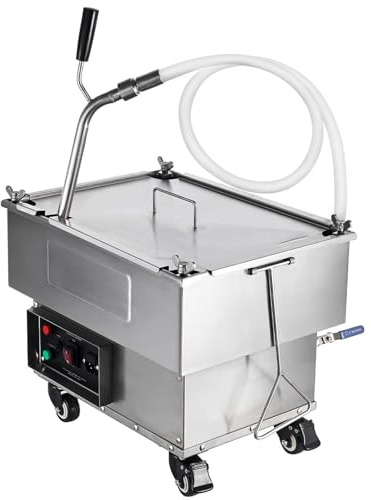 Filtre pour friteuse, 18 L/50 kg/5,8 gallons, filtre à huile pour friteuse 300 W, 10 l/min, pompe de filtre à huile de cuisson et tuyau d'huile, filtre à friteuse mobile, filtre de cuisine et