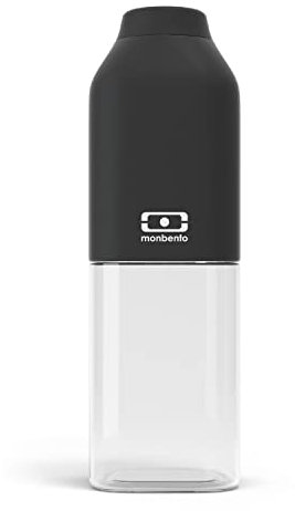 monbento - Bouteille d'Eau MB Positive M Onyx 500ml - Gourde Hermétique Compacte - Idéale pour Bureau, Sport ou Pique-Nique - Sans Bpa - Zéro Déchet - Noir