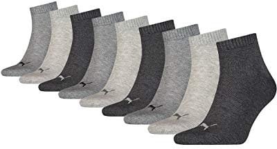 PUMA Socken Quarter Sneakers Damen, Herren 9er Pack (Grau Mix, 43-46 (UK 9-11))