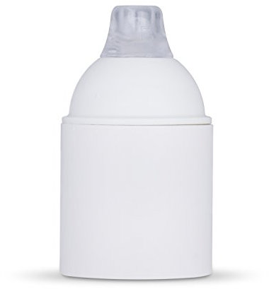 Glattmantel Lampenfassung E27 aus Thermoplast, creme-weiß mit Zugentlastung - 3x Stück