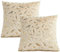 JOTOM Weich Kissen Einfarbig Kissenbezüge Dekorative Feder Kopfkissen Sitzkissen Dekokissen für Sofa Bett Büro Auto 40 x 40 cm 2er Set (Goldfeder Beige)