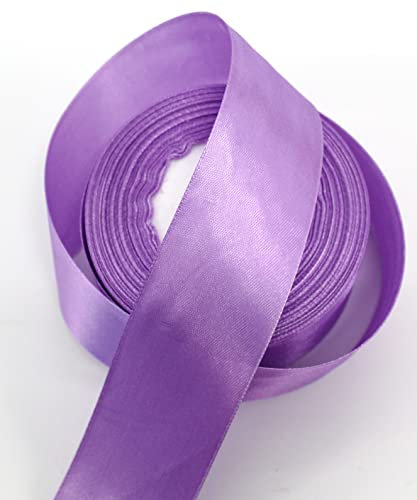 CaPiSo 22m Satinband 40mm Breite Schleifenband Geschenkband Dekoband Weihnachten Hochzeit (Flieder, 22m)