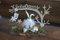Holzwurm Osterhase auf Baumstamm unter AST Frohe Ostern H 15 cm, B 18 cm,Osterdeko