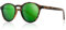 SUNGAIT Damen Retro Polarisierte Sonnenbrille Mit TR90 Rahmen Sonnenbrille Vintage Round Style für UV400 Schutz (Bernstein Rahmen (Mattes Finish)/Grüne Verspiegelt Linse)
