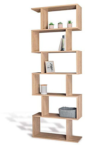 IDMarket - Etagère bibliothèque Sofia Forme S Bois façon hêtre 189 cm
