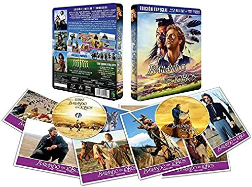Danse avec les loups / Dances with Wolves (1990) (Steelbook Edition) (Blu-Ray & DVD Combo) [ Origine Espagnole, Sans Langue Francaise ] (Blu-Ray)