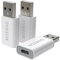 MOSWAG 3 Paquetes de adaptadores USB C Adaptador USB C a USB Adaptador USB Macho a USB C Hembra Compatible con Apple MagSafe, iMac, MacBook Pro, Laptop, PC, computadora y más