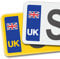Signs247 Car Number Plate Vinyl Stickers - Durable UK Union Jack Flag and United Kingdom EU Design - Ideal UK Number Plate Stickers For Europe Travel - Weather Resistant, Easy-to-Apply Decals