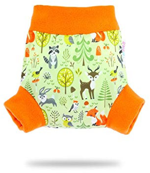 Petit Lulu Pull Up PUL Überhose Größe XXL | wasserdicht Schlupfüberhose für Höschenwindeln | Stoffwindeln | Hergestellt in der EU (Waldtiere)