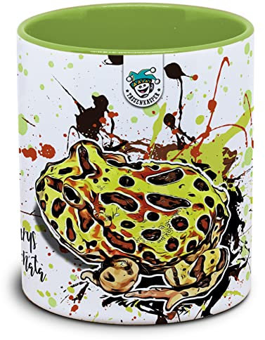 Tassenkasper - Froschtasse - Ceratophrys ornata (Schmuckhornfrosch) - Tasse mit Frosch - Breitmaulfrosch - Pacman Frog
