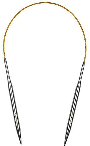 Coopay Rundstricknadeln 40 cm, 6,0 mm Stricknadeln Rundstricknadel Edelstahl Rundstricknadeln mit Flexibel Kabel, Robust Rund Stricknadeln für Socken Pullover Ärmel, Kragen & Klein Projekte