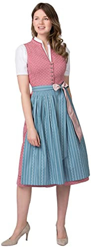 Stockerpoint Damen Luciana Midi Dirndl, Koralle, 36
