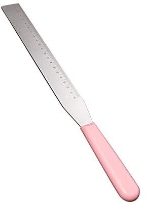 Yokawe Kuchenspatel, rostfrei, benutzerfreundlich, griffig, für Kuchen, Zuckerguss, Butterschaber, Küchenutensilien, Rosa, 20,3 cm