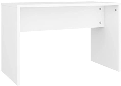 vidaXL Schminkhocker, Schminktischstuhl für Schlafzimmer Wohnzimmer, Schminkstuhl Feuchtigkeitsbeständig, Hocker Sitzhocker, Weiß Holzwerkstoff