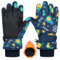 Durio Skihandschuhe Kinder Wasserdicht Winter Schneehandschuhe PU Palme für Outdoor Sport Navy 7-9 Jahre
