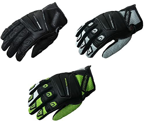 HEYBERRY Motorradhandschuhe Roller Sommer schwarz neon Gr. XL