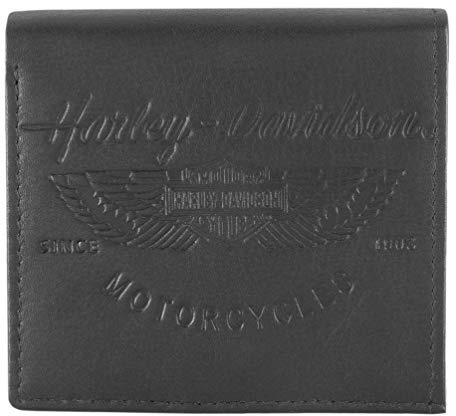 Harley-Davidson Free Spirit Damen Geldbörse aus Leder mit RFID-Funktion, Schwarz