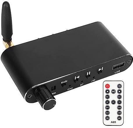 Bluetooth-Empfänger-Sender, 4-in-1 Bluetooth 5.1 Aux-Audio-Adapter, HiFi-DAC, Digital-Analog-Konverter für Heim-Stereoanlage, Fernseher, Auto, PC, Kopfhörer